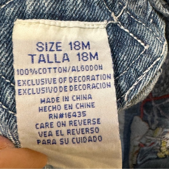 Vintage Bob the Builder Embroidered Denim Overalls Shortalls 18m - Picture 7 of 9